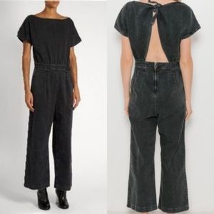 Rachel Comey Washed Black Open-Back Jumpsuit